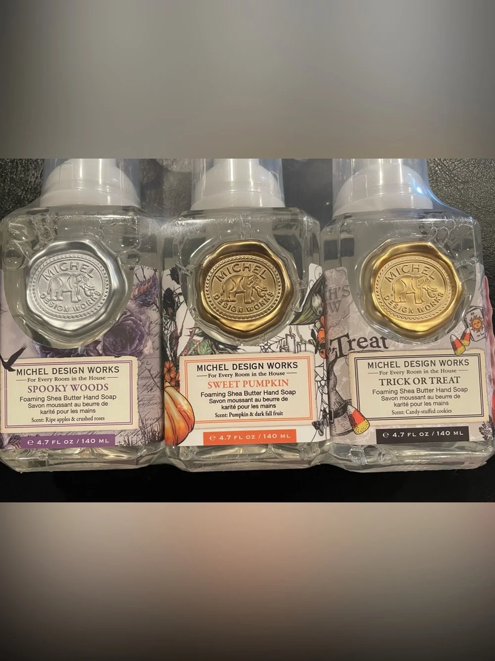 New Michel Design Works Halloween Hand Soap Set of 3